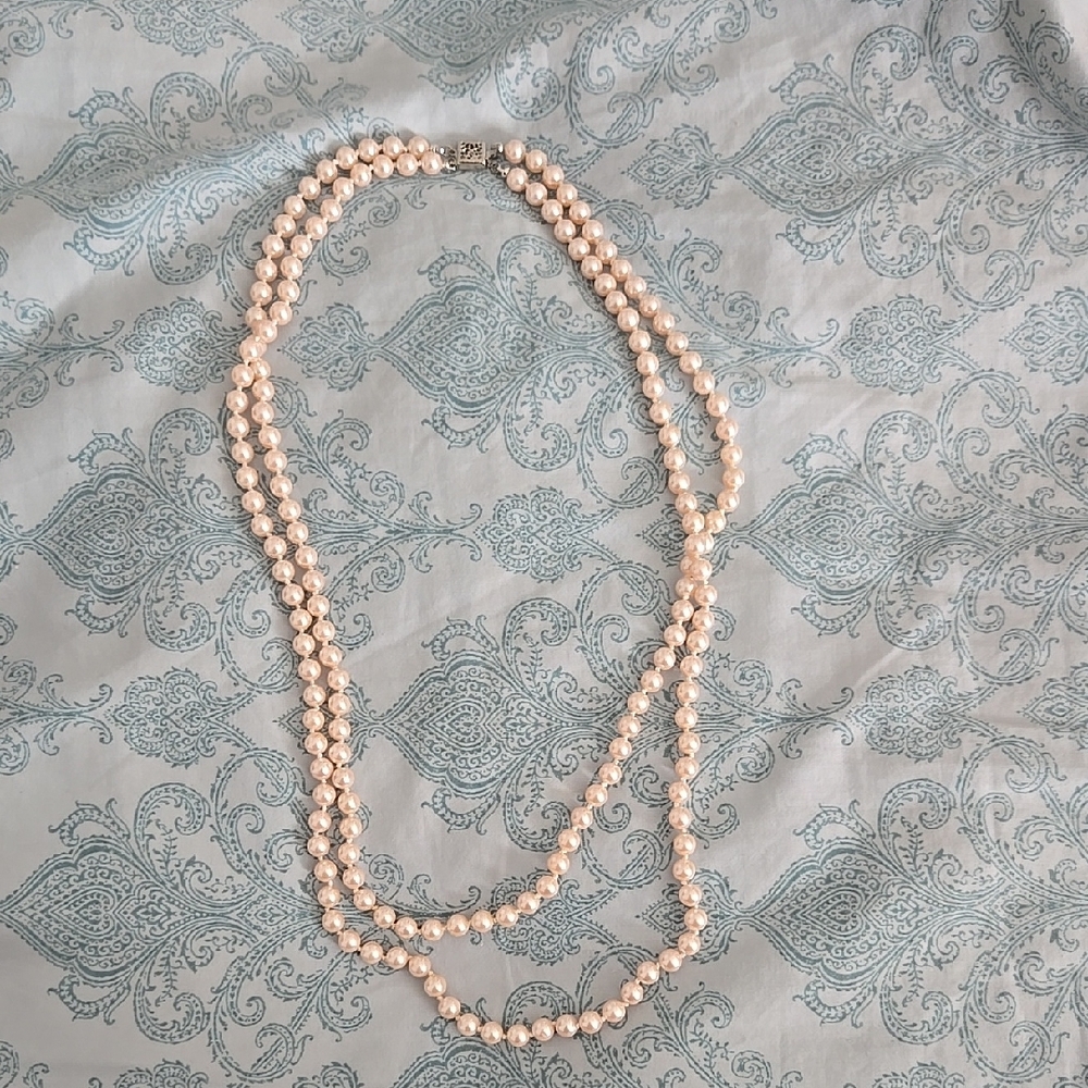 Cream Layered Pearl Necklace